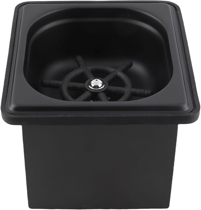 Stainless Steel Pitcher RinserFrom Opening Kitchen Sink Automatic Glass Cup Washer for Hotel Bar Coffee Milk Tea Cup Black (Small)