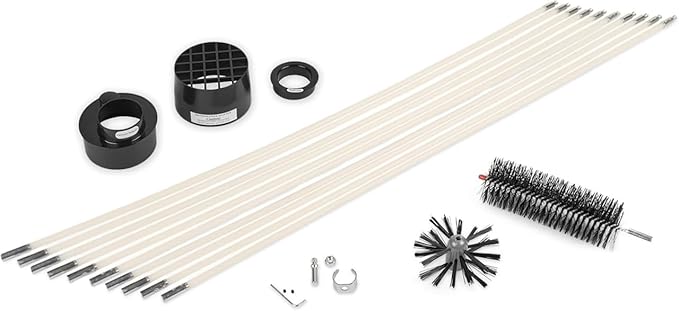 Gardus RLE30 LintEater Rotary Dryer Vent Cleaning System, Removes Lint, Extends Up to 30’