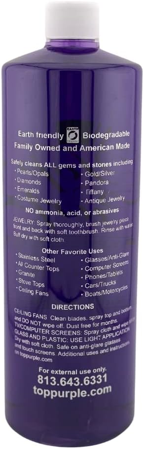 Jewelry and More Cleaner 32 Ounce Refill & 2 Ounce Spray Bottle
