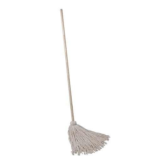 Boardwalk BWK124C Deck Mop; 54" Wooden Handle, 24oz Cotton Fiber Head (Pack of 6)