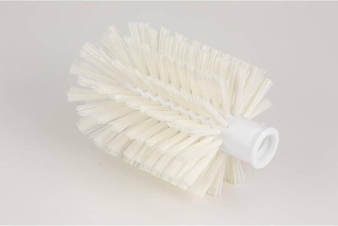 SPARTA Industrial Tank Brush Head Pipe Brush Head, Drain Brush with 3/4" Thread Hole (Handle Not Included) for Commercial Use, Plastic, 4 x 7.1 Inches, White, (Pack of 6)