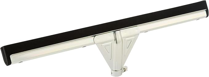 Restaurantware-SQUEEGEE ONLY: Clean Tek Professional 21.75 Inch Floor Squeegee, 1 Broom With Double Rubber Blade - Handle Sold Separately, Heavy-Duty, Steel Wiper For Concrete Floor