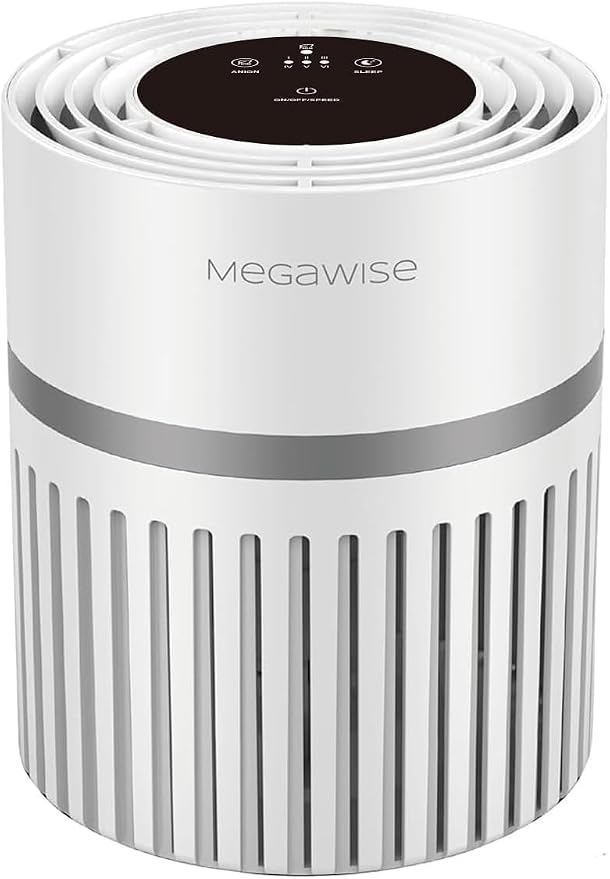 MEGAWISE HEPA Air Purifier, Small Quiet Air Cleaner with Advanced Filter, Portable Design for Bedroom, Office, Apartment