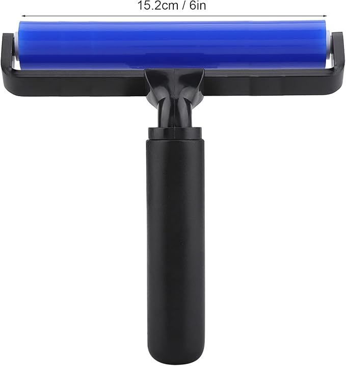 Glue Roller, Dust Removal Roller,Sticky Lint Roller with Cover Reusable Washable Travel Dust Picker Cleaner Remover Brush Value Set for Clothes, Pet,Hair,Debris,Bedroom, Living Room, Office(6 inches)