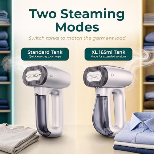 Bellairon Veloce Complete Professional Setup – Vacuum Garment Steamer + XL Water Tank + Upright Base