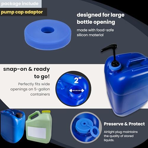 eBun White Gallon Pump Dispenser 1 Pack and eBun Black Gallon Pump Dispenser 1 Pack Bundle