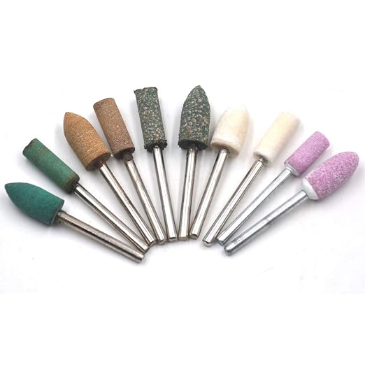Oudtinx Polishing Grinding Wheels Wool/Sesame/Rubber/Cowhide Grinding Tools- Mixed Set 3mm Shank-100 Pieces