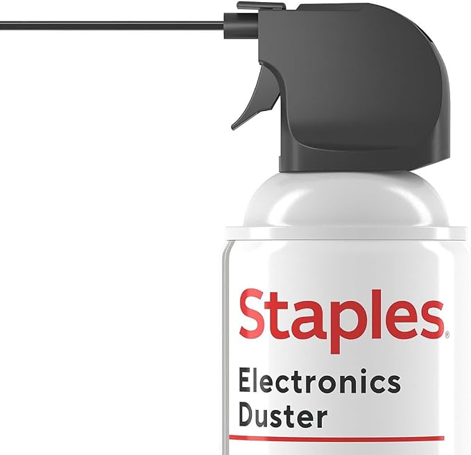 Staples Compressed Air Duster – 10 oz. Can for Electronics, Keyboards & Office Devices
