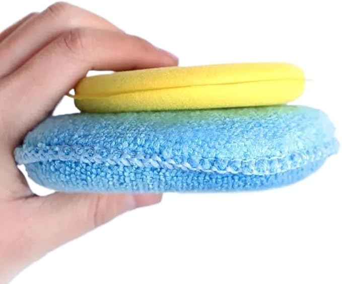 1/2/5PCS 5'' Inch Soft Microfiber Car Wax Applicator Pad Polishing Sponge for Apply and Remove Wax Auto Care Car Cleaning(2PCS)