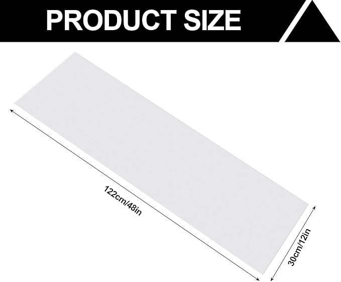 Barydat 8 Pcs Frosted Plastic Shelf Liner Waterproof Non Adhesive Shelf Mats for Wire Shelves Strength Wire Shelving Cover for Kitchen Shelving Unit Pantry Cabinet Storage (Clear,12 x 48 Inch)