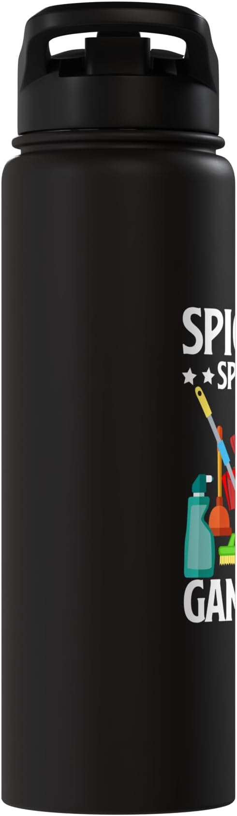 Spick and Span is my Game Plan Cleaning Stainless Steel Insulated Water Bottle