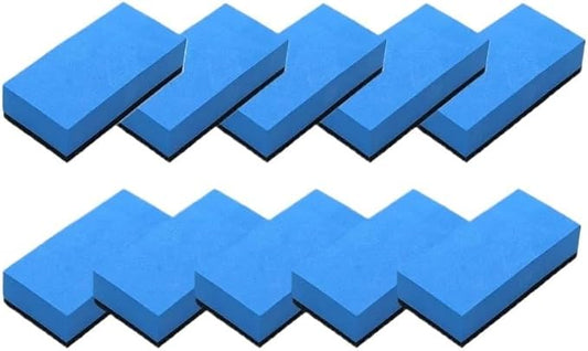 Ceramic Coating Applicator Kit – Blue Sponge & Microfiber Cloth，Compatible for Car Wax, Glass & Paint Protection(10Pcs Sponge)