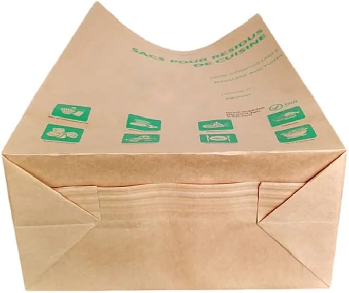 Kitchen Compostable Paper Bag Food Waste Bag Leak Resistant 300 Bags Organic Bag - axGear