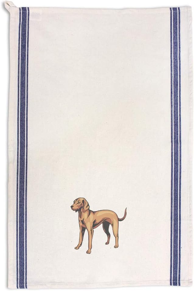 Custom Decor Kitchen Towels Vizsla Pets Dogs Cleaning Supplies Dish Towels Blue Stripe Design Only