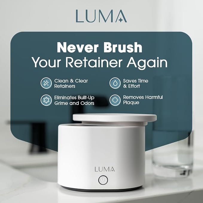 Ultrasonic Cleaner 42kHz | Dental Pod for Retainers, Dentures & Clear Aligners, Mouth Guard Cleaner, Deep Cleaning Sonic, Dental Appliance Cleaner