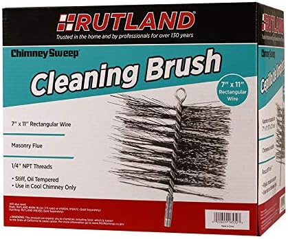 Rutland 11" X 7" Rectangular, Wire, 1/4" Pipe Thread Chimney Sweep