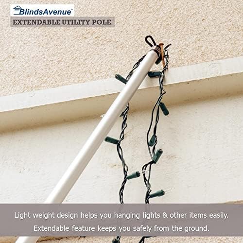 BlindsAvenue Multi-Purpose Telescopic Aluminum Extension Poles. (3.5ft-9ft)