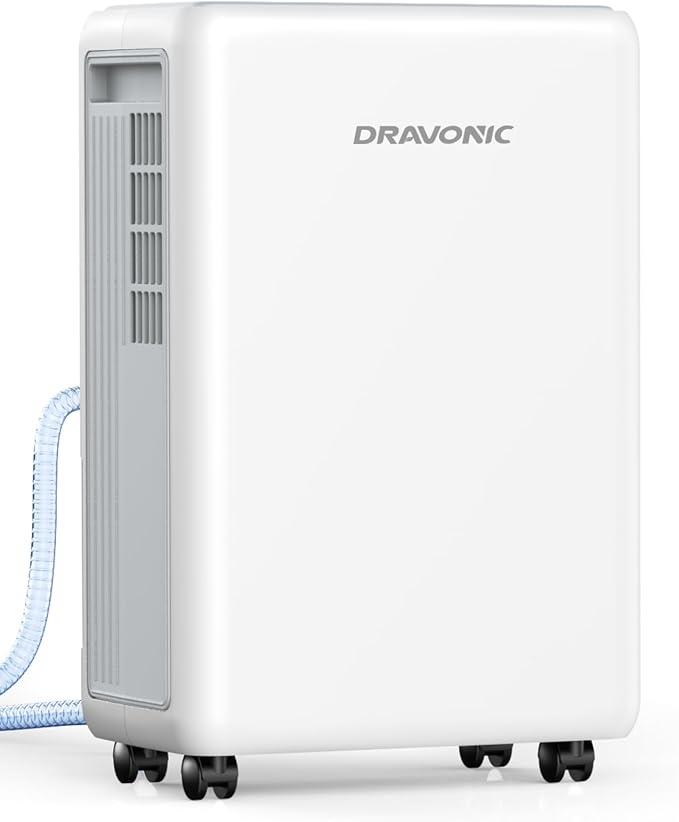 30 Pint Dehumidifier for Basement, Laundry Room & Closet, 2,000 Sq.Ft, Color Humidity Light, Continuous Drain Hose, 3 Modes, DRY Mode for Indoor Clothes, Auto Humidity Control, Washable Mesh