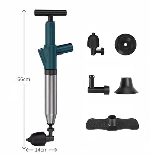High Pressure Air Drain Blaster, Drain Clog Remover Toilet Plunger and Tub Drain Cleaner Opener, Sink Plunger for Bathroom Kitchen Bathtub Toilet Floor Drain Clogged Pipe