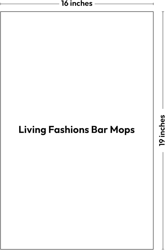Living Fashions Bar Mop Kitchen Bathroom Cleaning Towels, Set of 6, Size 16” x 19”, First Quality, 100% Cotton, Brilliant White Color, Machine Washable