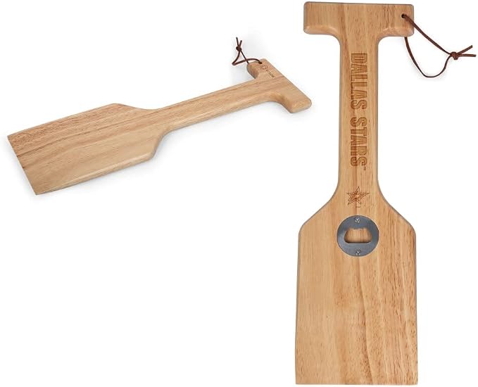 PICNIC TIME NCAA Unisex-Adult NCAA Hardwood BBQ Grill Scraper with Bottle Opener
