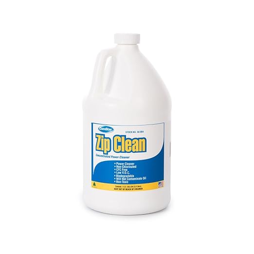Zip Clean, 1 Gallon, Multi-Purpose, Heavy-Duty, Metal Degreaser & Carbon Cleaner that Dissolves & Removes Mineral Oil-Based Oils & Hardened Carbon Deposits, Made in USA (55-004)
