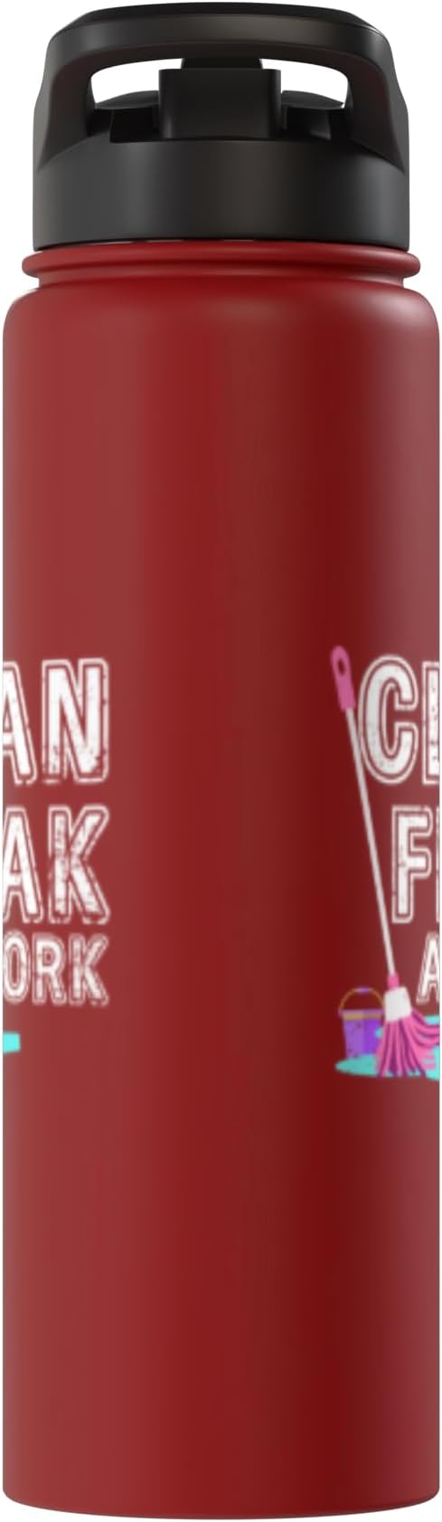 Clean Freak at Work Cleaning Stainless Steel Insulated Water Bottle