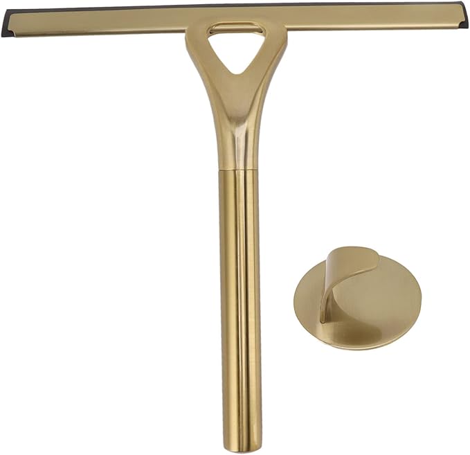 Stainless Steel Squeegee Bathroom Handle Glass Household Glassware Glass Cleaner Glass Brush for Window Cleaning Artifact Scraping Tools Gold Kit Shower Squeegees