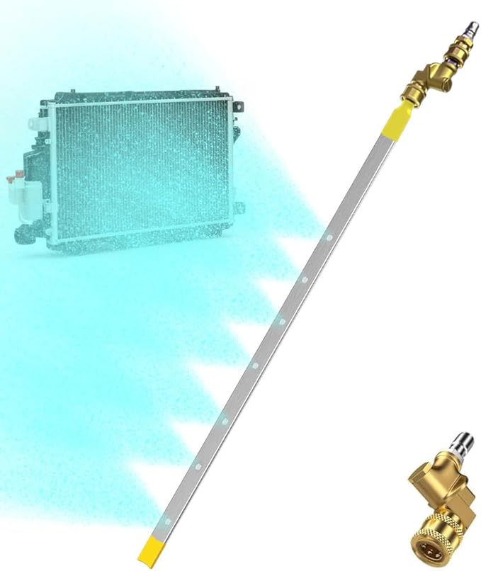 120cm/48in Radiator Cleaning Wand - Over 4500PSI Portable Pressure Washer Tool for Car Radiator Flush Kit with Adapter,Deep Clean Accessories (120cm/48in Cleaning Wand with Adapter)