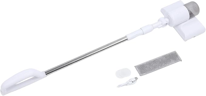 Electric Glass Vacuum Cleaner, Electric Window Vacuum Cordless Handheld Window Cleaner with 180 Degree Adjustable & Telescopic Pole USB Rechargeable Glass Tool Set