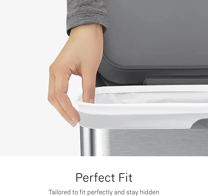 simplehuman Code G 100 Count, Dispenser Pack Custom Fit Liners, Drawstring Trash Bags, 30 Liter / 8 Gallon, White