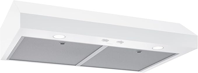 Broan-NuTone 30-Inch White Under Cabinet Range Hood- Trusted Quiet Power with 350 CFM, 1.5 Sones for Effective Everyday Kitchen Ventilation