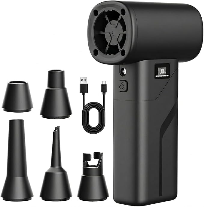 Compressed Air Duster, Electric Air Blower Dust Collector, High Wind Pressure Precision Cleaning Tool, Rechargeable Dust Remover for Drone, DSLR Camera Sensor, Lens, 3D Printer & Sensitive Optics