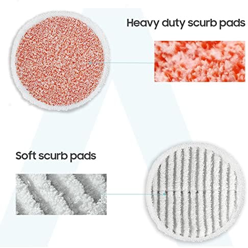 2 Count Upgraded Steam Scrub Brush Heads + 8 Pack Steam Mop Replacement Pads for Shark Steam and Scrub Mop S8201 S8001 S7201 S7000 Series