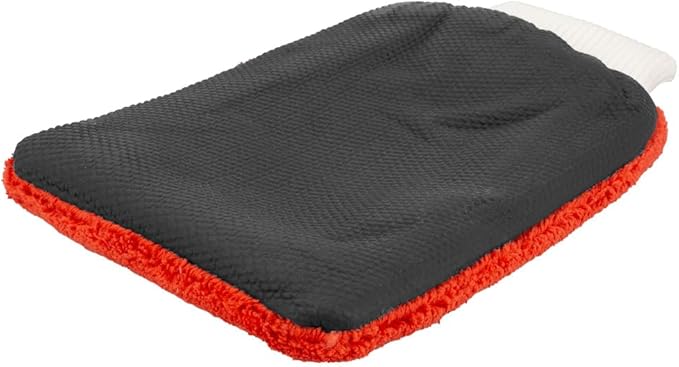Maxshine Universal Red Clay Washing Mitt for Car Detailing – Microfiber Mitt Removes Contaminants from Paint, Glass, Chrome & Plastic – Clay Bar Alternative for Smooth, Clean Finish