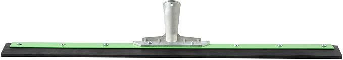 Restaurantware-SQUEEGEE ONLY: Clean Tek Professional 24 Inch Floor Squeegee, 1 Broom With Rubber Blade - Handle Sold Separately, Heavy-Duty, Green Steel Wiper, Ideal For Floor, Tiles