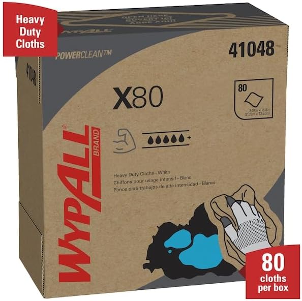 X80 Cloths, HYDROKNIT, POP-UP Box, 9 1/10 x 16 4/5, White, 80/Bx, 5 Boxes/Carton