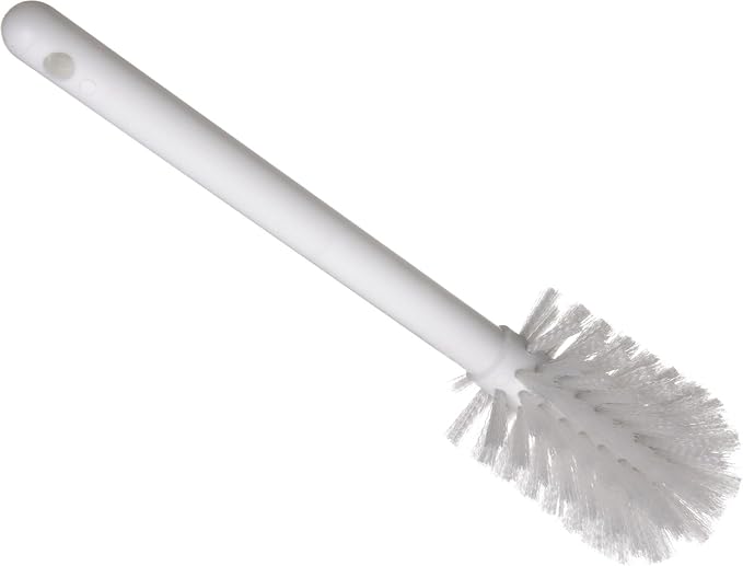 SPARTA Large Water Bottle Brush Ideal for Wide-Mouth Jars, Bottles and Tumblers, Dishwashing Tool with Handle for Home and Commercial Kitchens, Plastic, 12 Inches, Brown