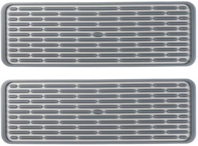 OXO Good Grips Silicone Stemware Drying Mat, Gray - Pack of 2