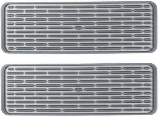 OXO Good Grips Silicone Stemware Drying Mat, Gray - Pack of 2