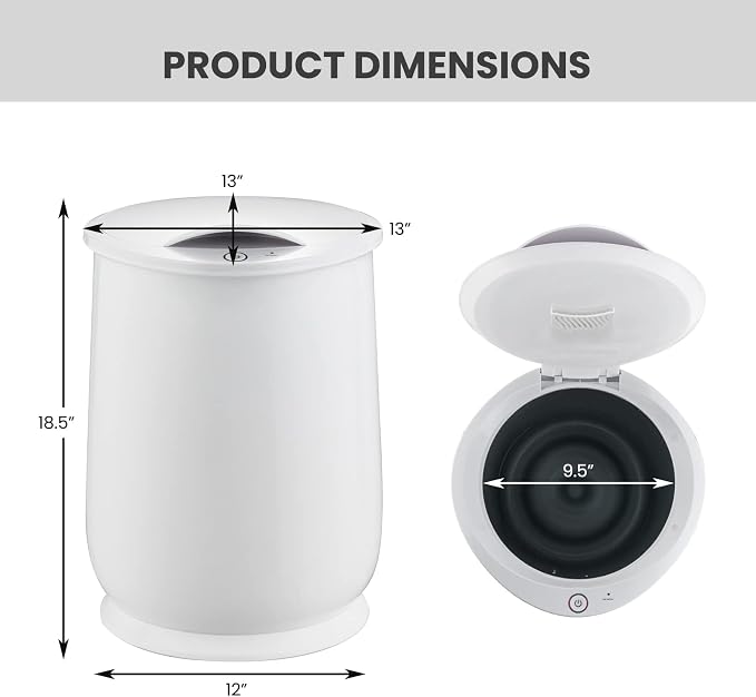 Giantex Towel Warmer Bucket for Bathroom, Portable Spa Hot Towel Heater, Flip-top Lid, Fragrance Holder, Auto Shut Off, 21L Large Capacity Towel Warmer Fits up to 2 Oversized Towels Bathrobes (White)