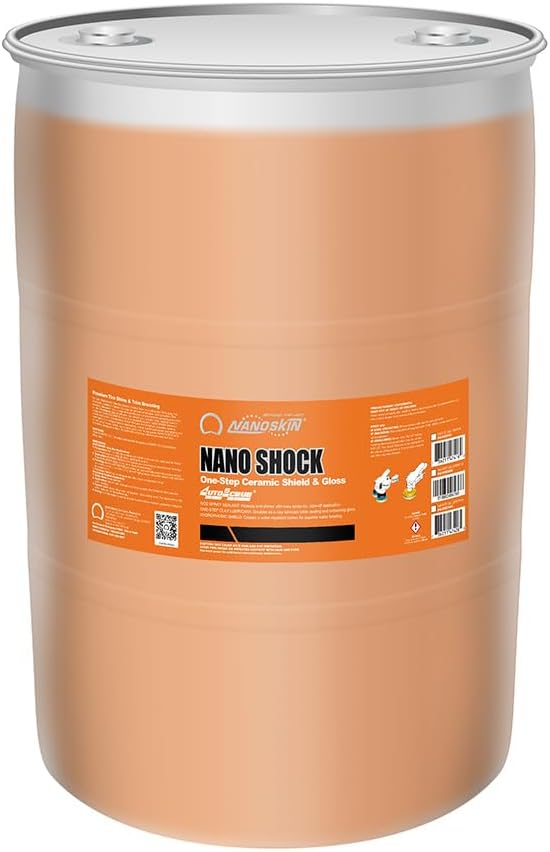 Nanoskin NANO SHOCK One-Step Ceramic Shield & Gloss 30 Gallons – SiO2 Spray Sealant, Clay Lubricant & Hydrophobic Coating | Easy Spray-On Wipe-Off Gloss for Cars, Trucks & RVs