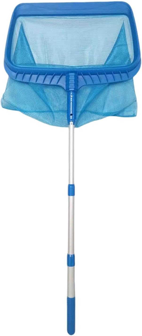 Fishing Net Swimming Pool Cleaning Netting Patio Fine Mesh Yard Pool Skimmer Net for Above Ground Inground Pool Pool Pond SPA, 117cm/977 (Color : Blue, Size : 117cm)