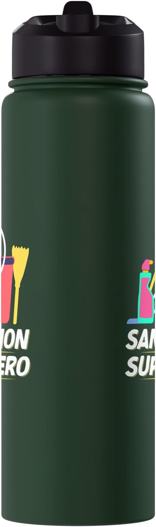 Sanitation Superhero Cleaning Stainless Steel Insulated Water Bottle