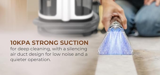 Rosewill Multi-Purpose Portable Carpet and Upholstery Cleaner, Powerful Suction 11 Kpa Spot Cleaner, 450W Motor, Car and Auto Detailer, Stain and Spot Remover; Versatile Use: Carpet, Sofa, Pet Hair