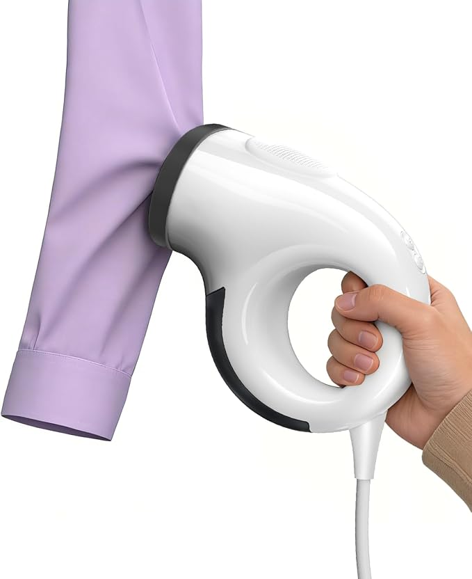 Vacuum Steamer for Clothes – Handheld Clothes Steamer with 2800Pa Suction & 25s Heat-Up – No-Drip Garment Steamers – Suction Steam Iron Alternative – Compact Steam Travel Iron with Base & Bag
