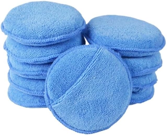 5/10/20PCS Soft Microfiber Car Detailing Applicator Pads - Round Pocket Foam Sponges for Waxing and Polishing Car Care(10PCS)