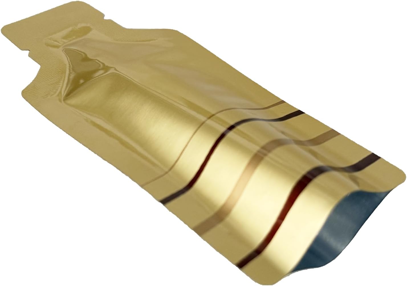 100 Pack 2.36x4.7 inch Heat Seal Sample Mylar Packet for Portable Travel Toiletries Empty Disposable Liquid Shampoo Pouch Single Serving Coffee Powder Condiments Food Storage (Gold)