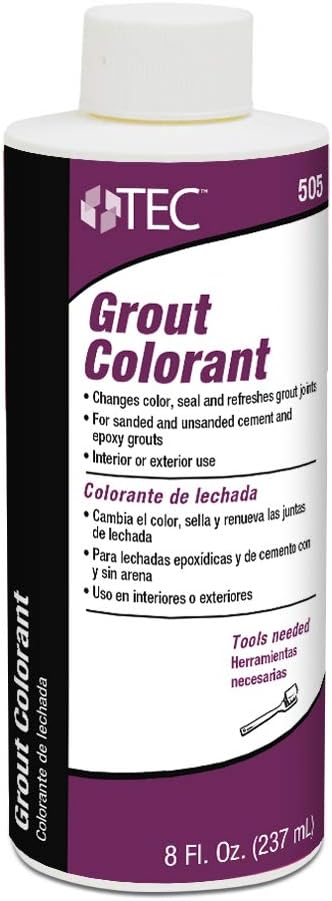 TEC Grout Colorant - Refresh and Seal or Change Grout Joint Color | A Faster and Easier Alternative to Regrouting Tile | 8 oz. Application Covers up to 350 sq. ft. - Optic White