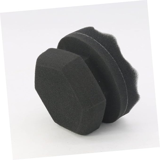 FAVOMOTO 9pcs Wave Pattern Car Waxing Sponge Handy Polishing Tool for Vehicle Wax Cleaning Detailing for Seats Dashboard Bumpers Black
